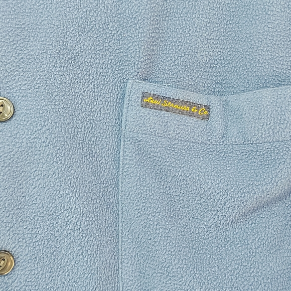 Levi Strauss Co. Blue Button Down Fleece Shirt Jacket Shacket, XL - Picture 3 of 9